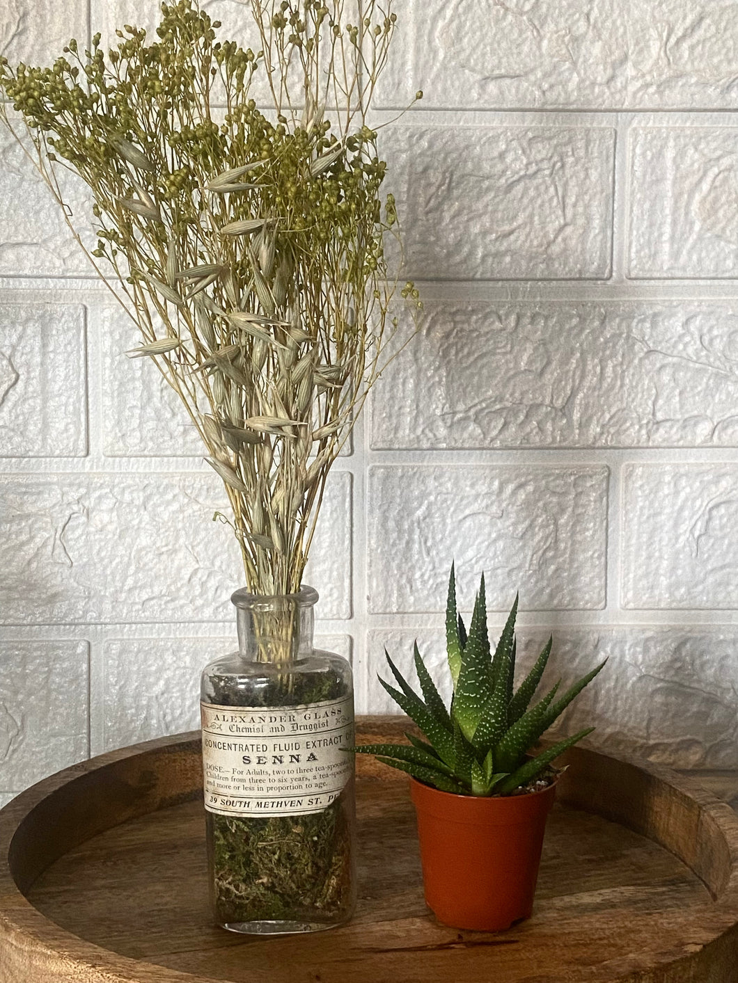 Antique Senna Medicine Bottle Vase