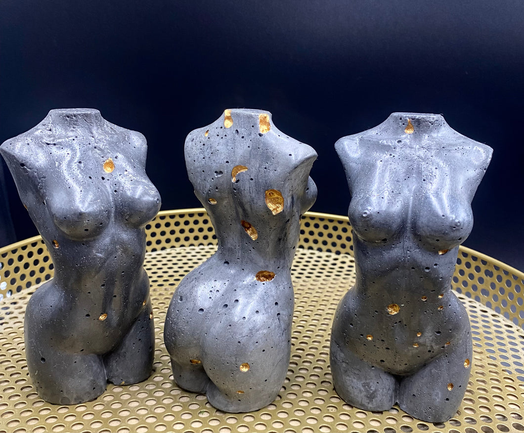 Classic Goddess Statue with Gold Accents